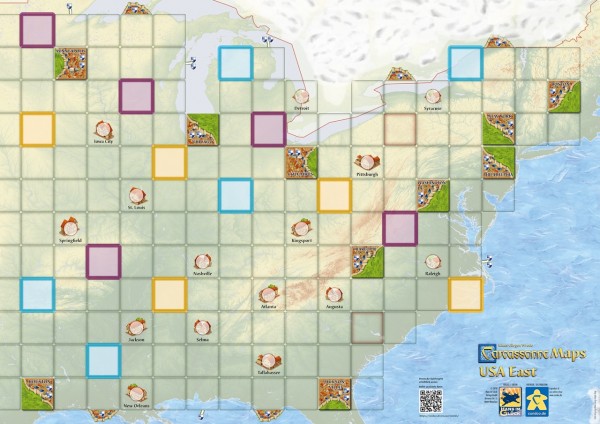 Carcassonne Maps - USA Ost (DE/EN)